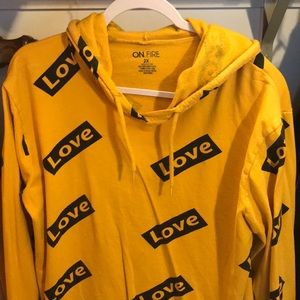 On Fire Long sleeve Hooded shirt